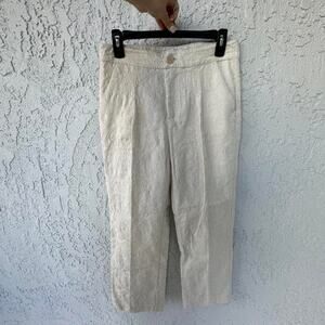 Bobois cream embroidered pant
